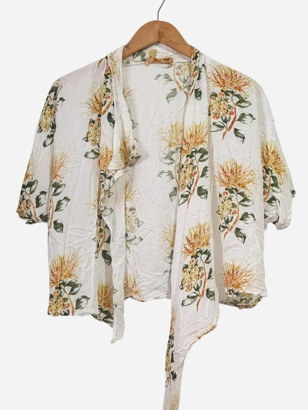 Alohiwai ohia lehua wrap top blouse One size